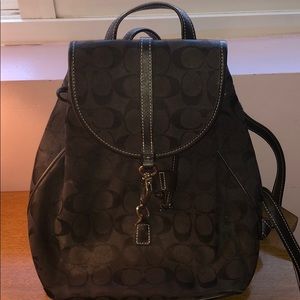 Coach Authentic Signature Black Backpack